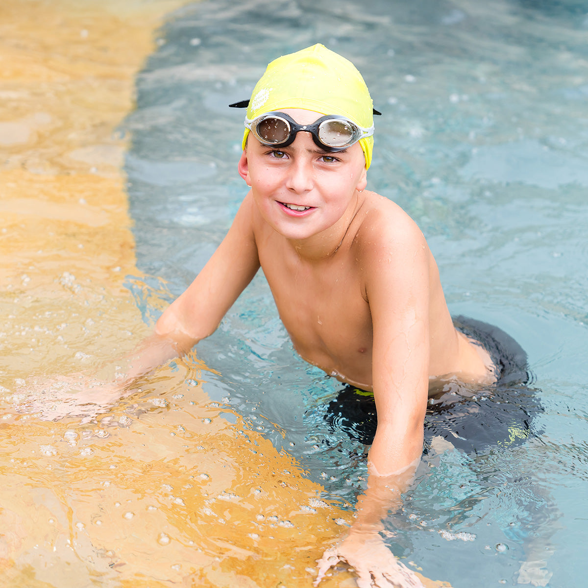 Junior Silicone Swim Hat - Lime