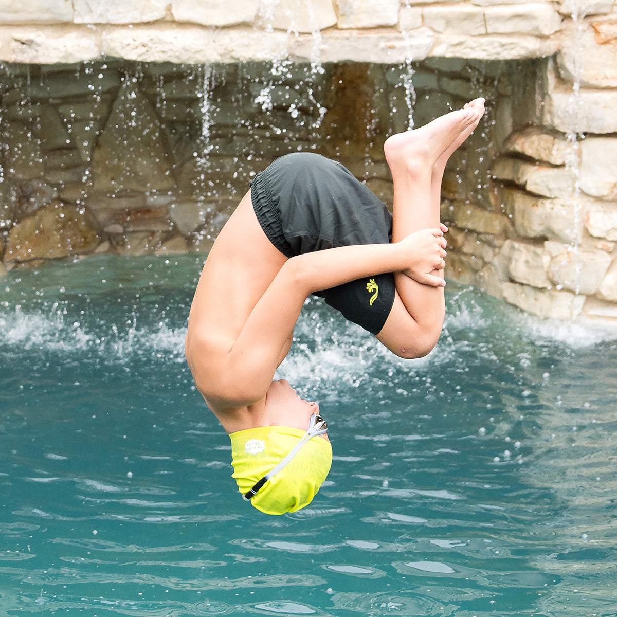 Junior Silicone Swim Hat - Lime