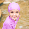 Junior Silicone Swim Hat -Purple