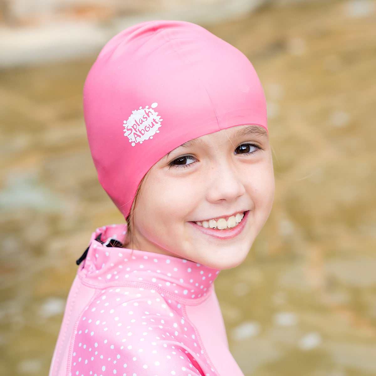 Junior Silicone Swim Hat -Pink