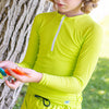 Premium Long Sleeve Rash Guard Neon Lime