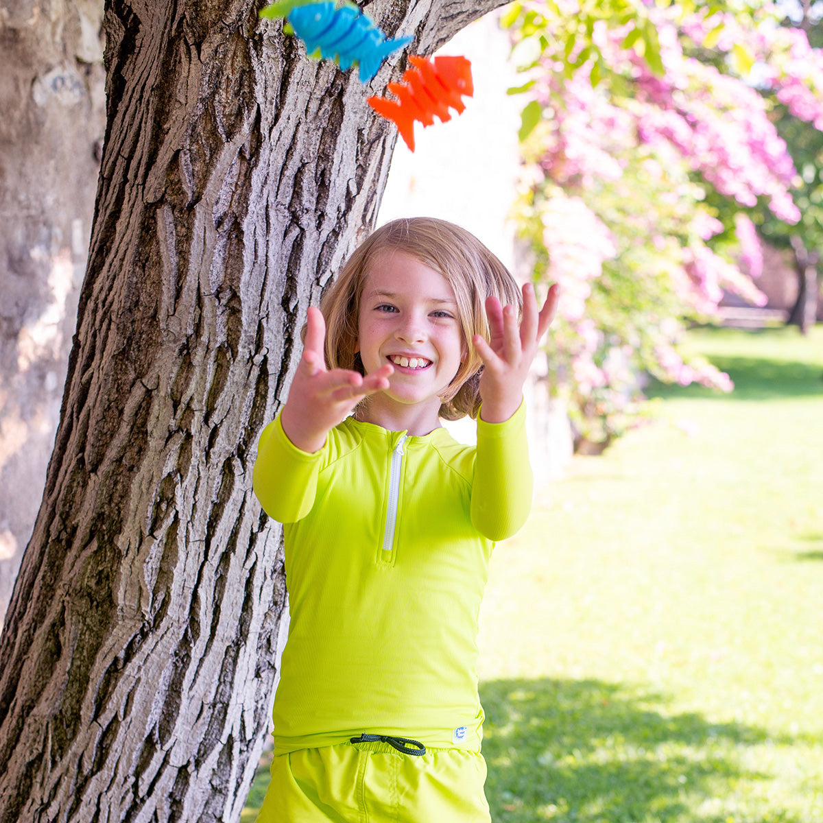 Premium Long Sleeve Rash Guard Neon Lime