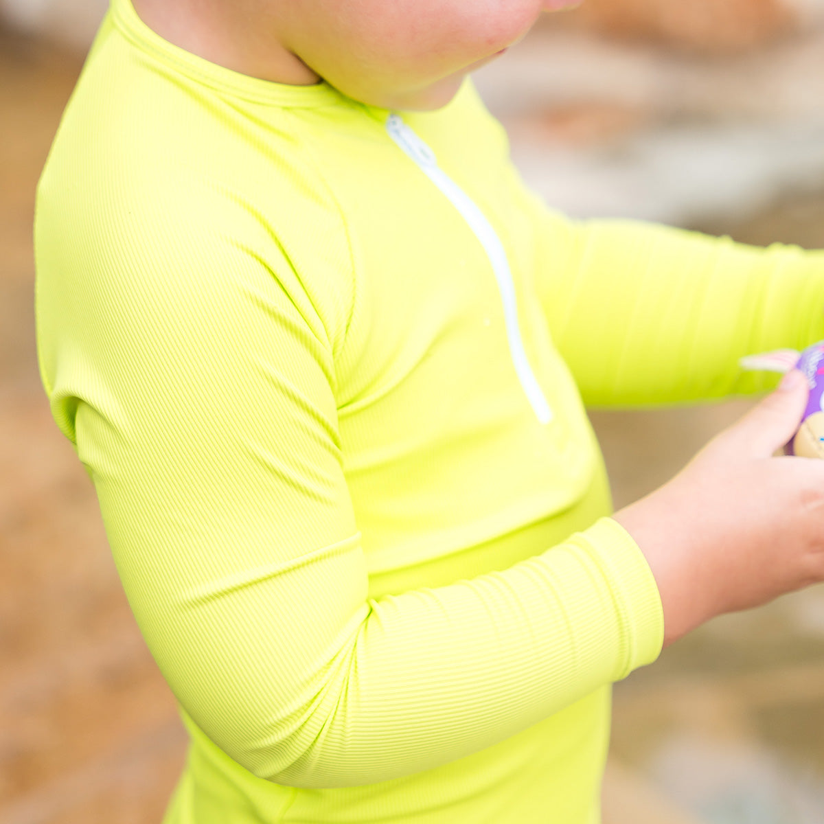 Premium Long Sleeve Rash Guard Neon Lime