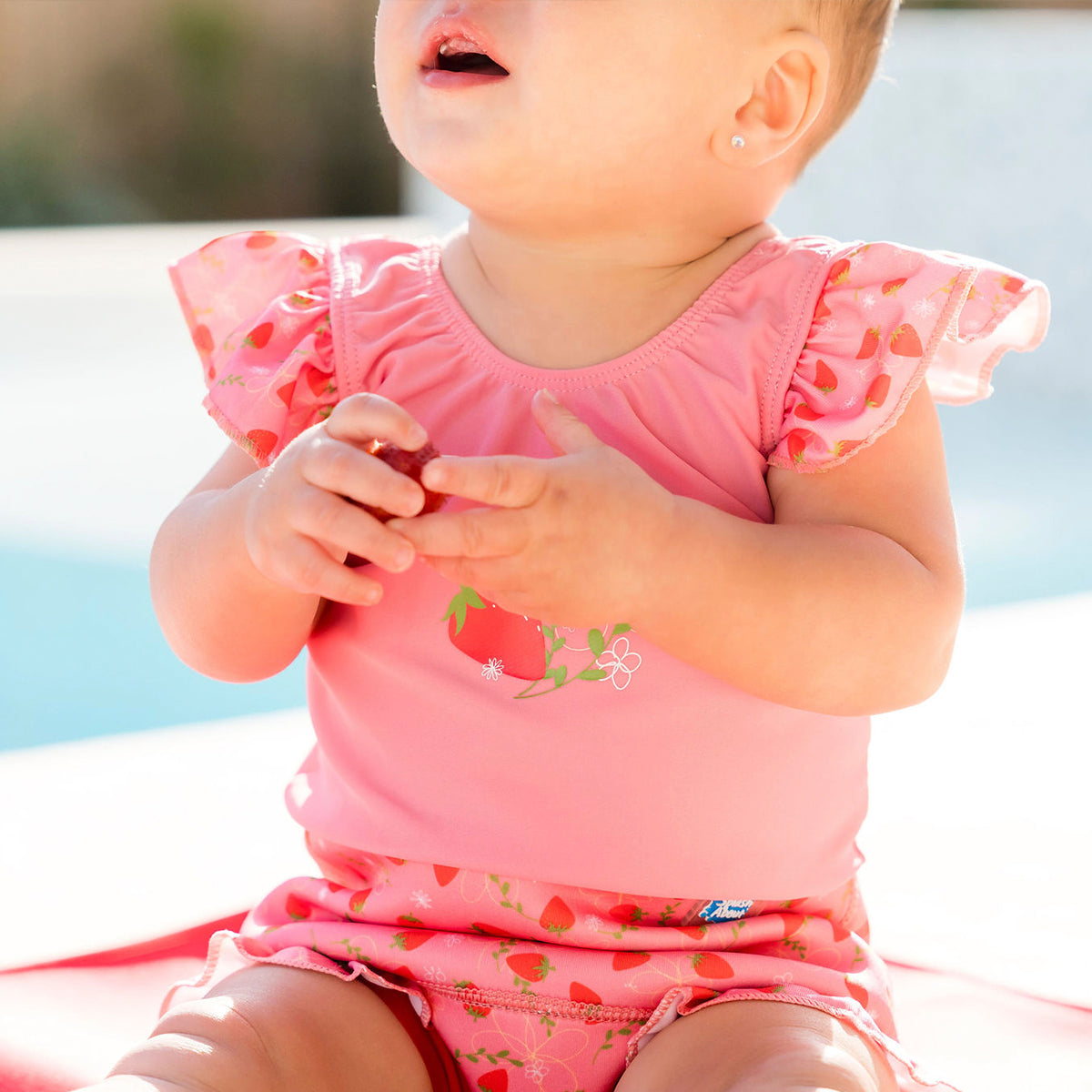 Happy Nappy™ Swimsuit with Frills Strawberry Field