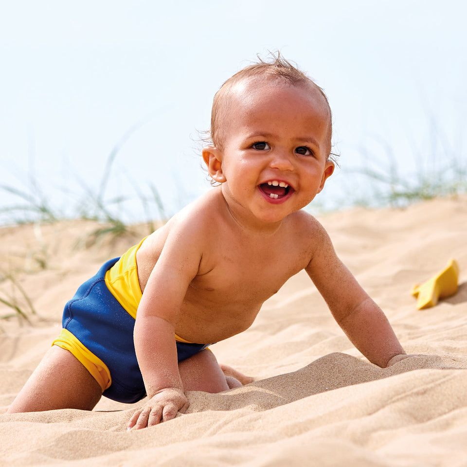 Happy Nappy™ Swim Diaper Navy & Yellow