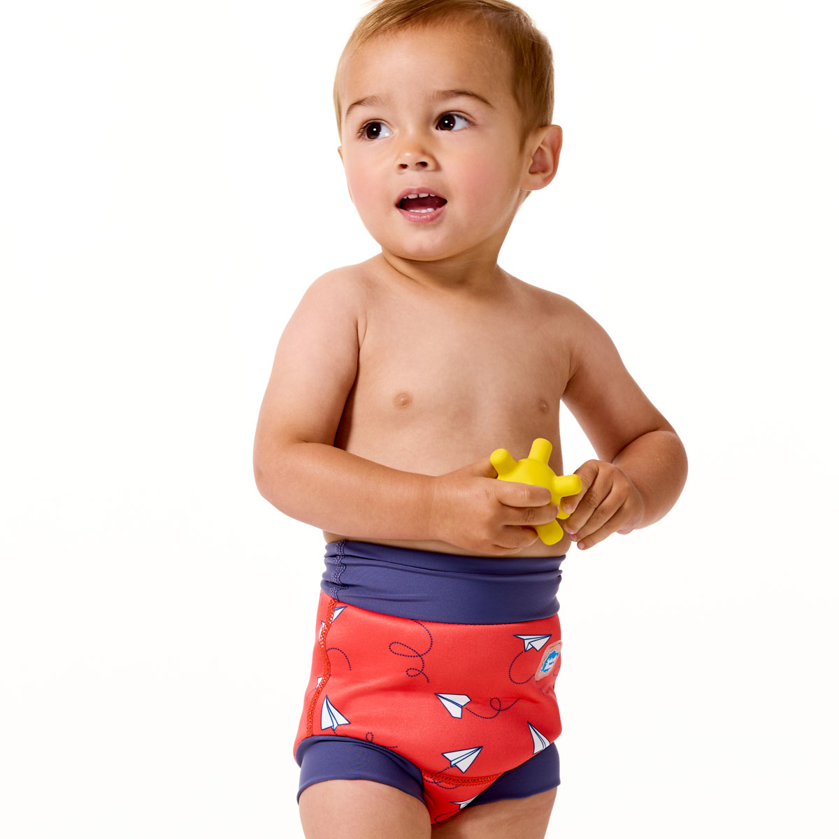 Happy Nappy™ Swim Diaper Paper Planes Red