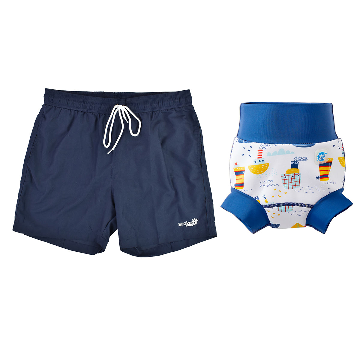 Mens Shorts & Happy Nappy™ Swim Diaper Bundle