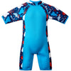 flat product image of the back of the under the sea shorty wetsuit