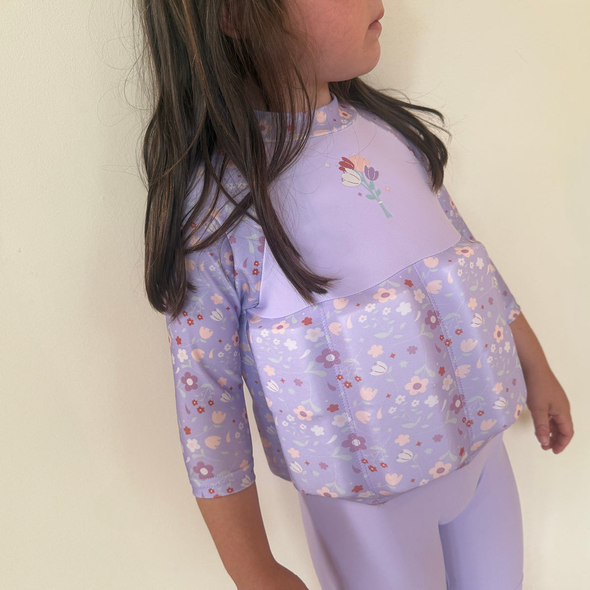Sleeved Floatsuit Lilac Spring