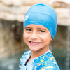 Junior Silicone Swim Hat - Blue