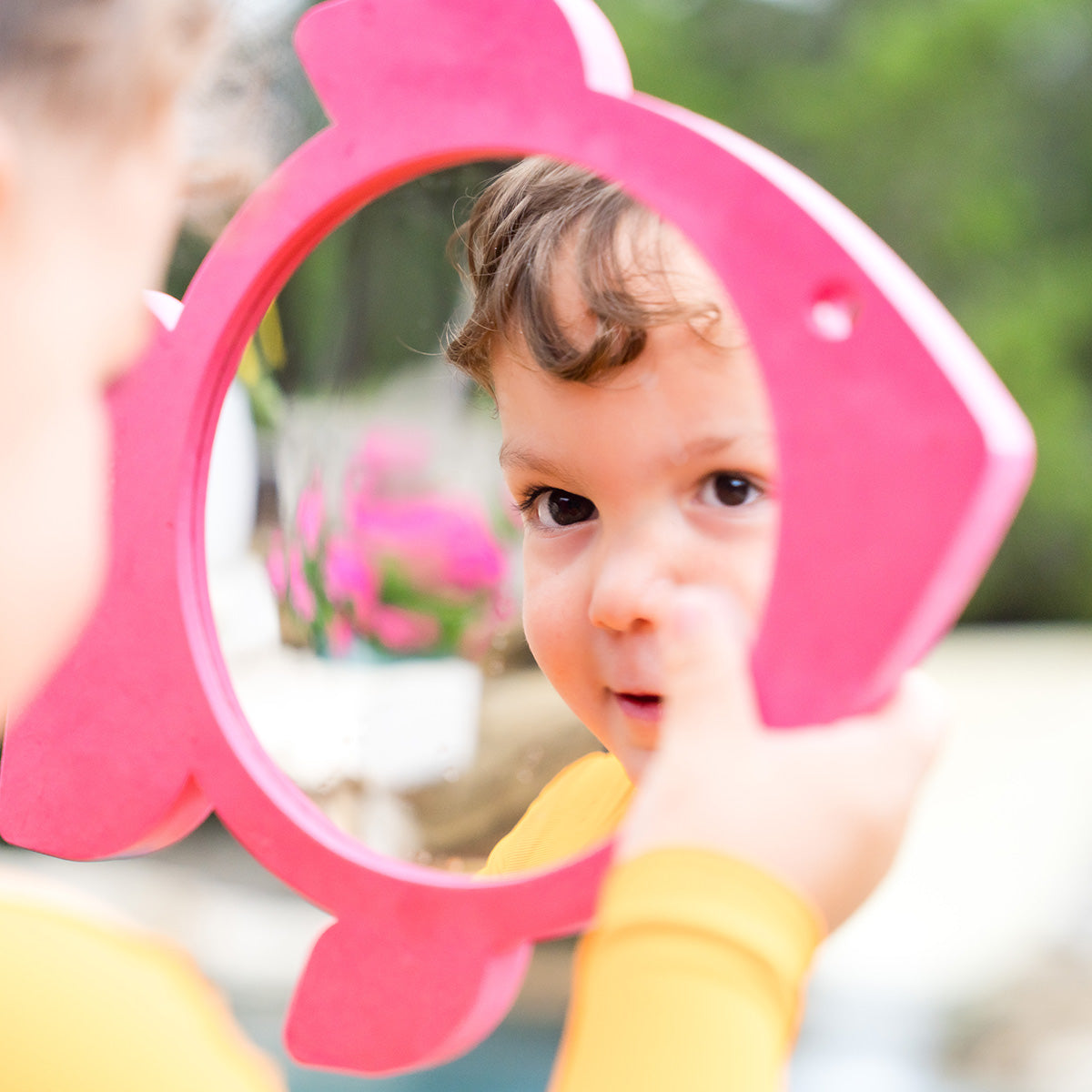 Bath & Pool Mirror - Pink & White Fish