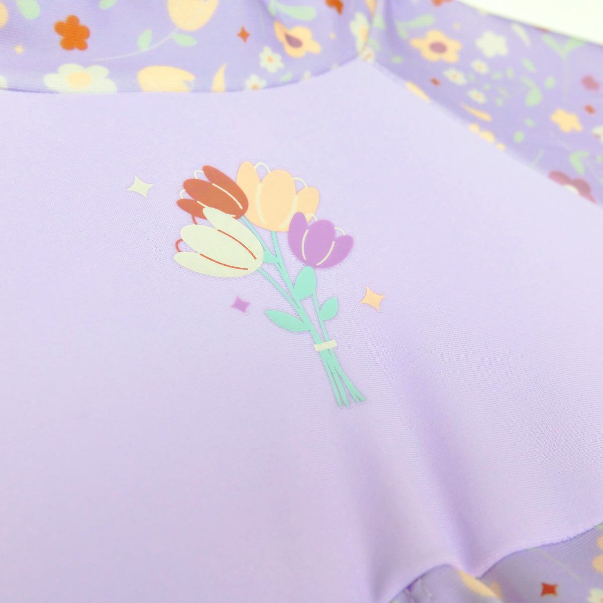 Sleeved Floatsuit Lilac Spring