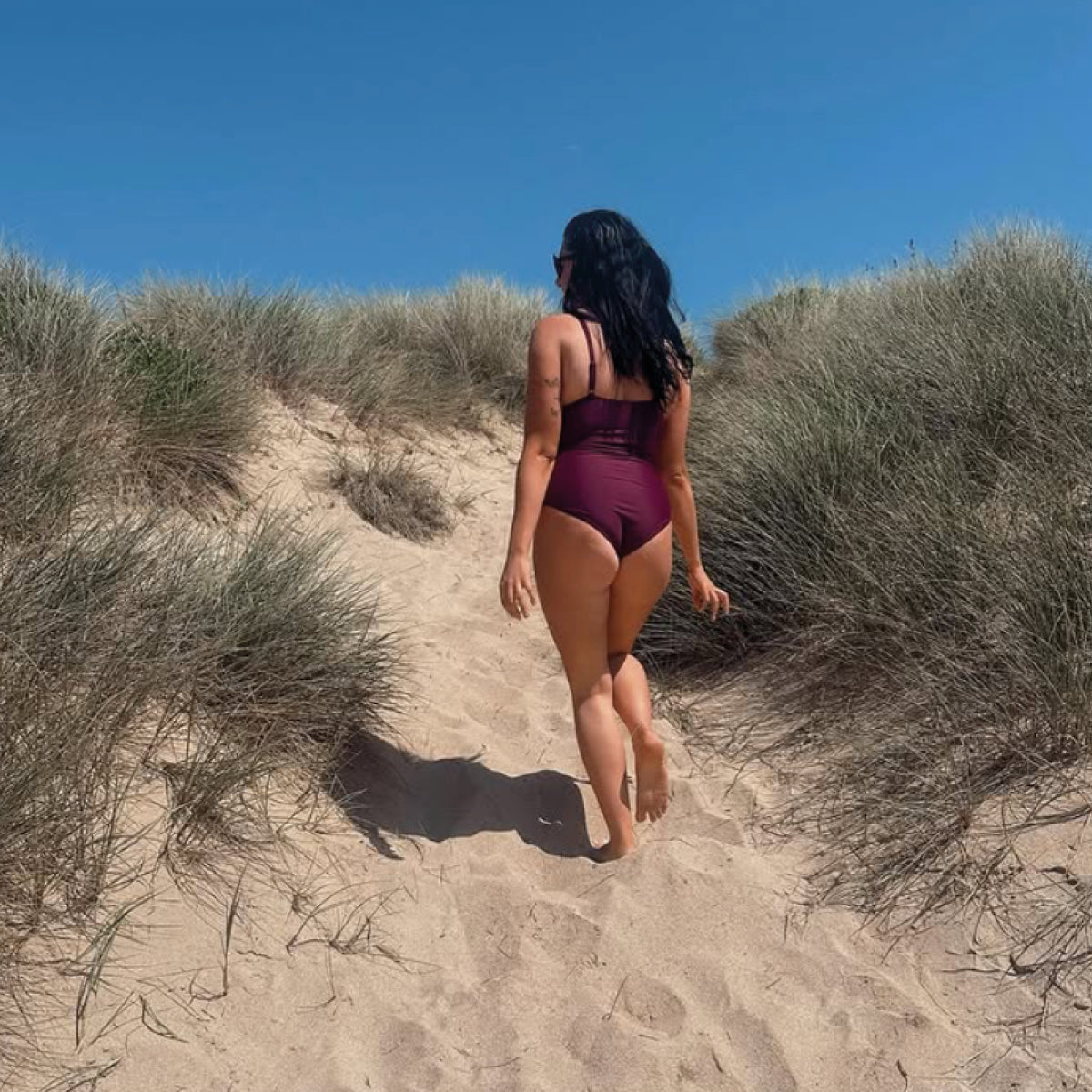 Women’s Tummy Control Swimsuit Plum