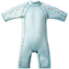 image of the back of a playful otters kids shorty wetsuit
